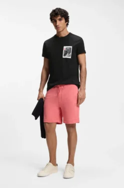 Cotton-jersey T-shirt with graphic print