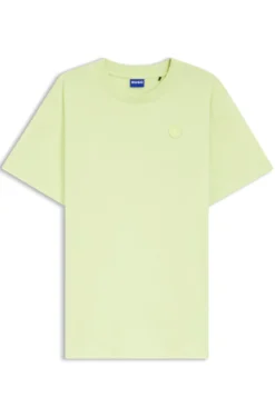Cotton-jersey T-shirt with Happy HUGO logo