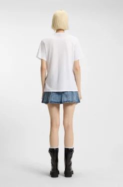 Cotton-jersey T-shirt with Happy HUGO logo