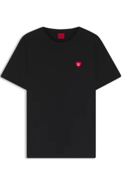 Cotton-jersey T-shirt with heart logo