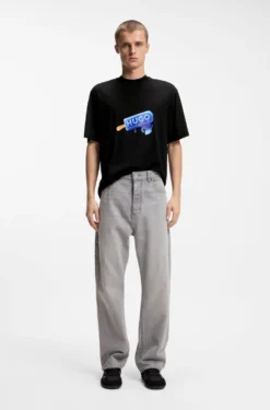 Cotton-jersey T-shirt with ice-lolly artwork