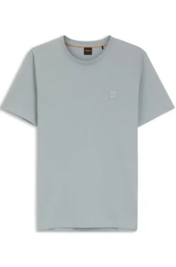 Cotton-jersey T-shirt with logo patch