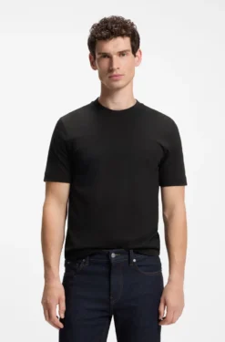 Cotton-jersey T-shirt with logo detail