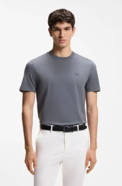 Cotton-jersey T-shirt with logo detail