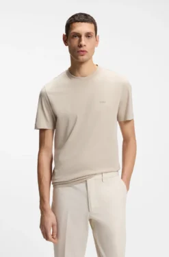 Cotton-jersey T-shirt with logo detail