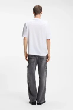 Cotton-jersey T-shirt with logo print