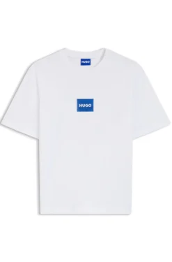Cotton-jersey T-shirt with logo print