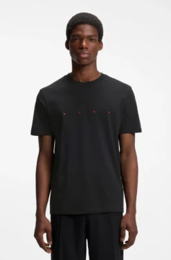 Cotton-jersey T-shirt with logo detail