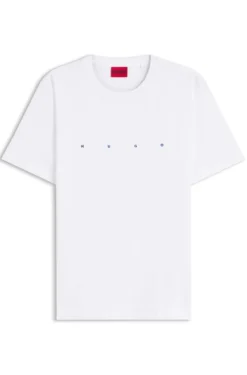 Cotton-jersey T-shirt with logo detail