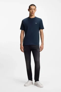 Cotton-jersey T-shirt with logo print