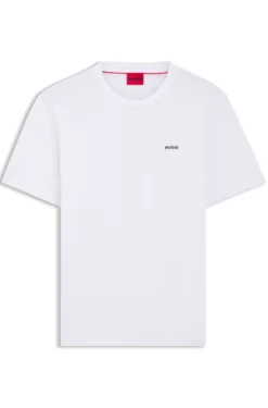 Cotton-jersey T-shirt with logo print