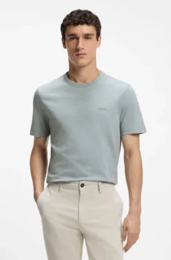 Cotton-jersey T-shirt with logo detail