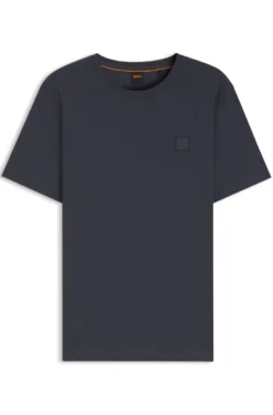 Cotton-jersey T-shirt with logo patch