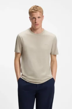 Cotton-jersey T-shirt with logo detail