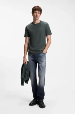 Cotton-jersey T-shirt with logo detail