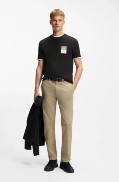 Cotton-jersey T-shirt with logo artwork