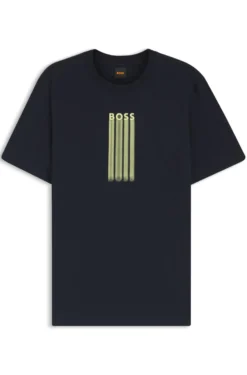 Cotton-jersey T-shirt with logo artwork