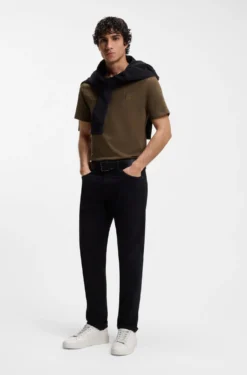 Cotton-jersey T-shirt with logo patch