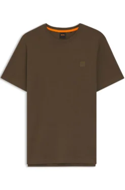 Cotton-jersey T-shirt with logo patch
