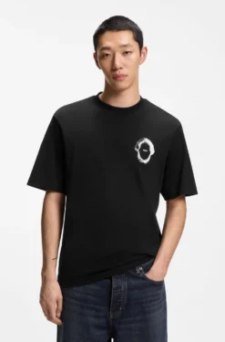 Cotton-jersey T-shirt with marine artwork