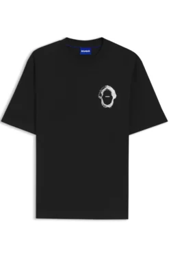 Cotton-jersey T-shirt with marine artwork