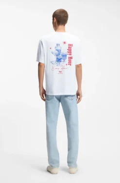 Cotton-jersey T-shirt with printed artwork