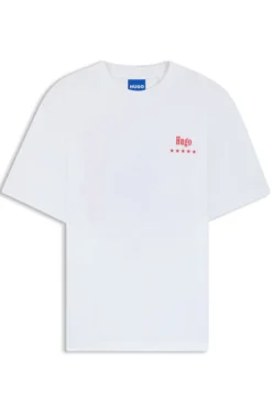 Cotton-jersey T-shirt with printed artwork
