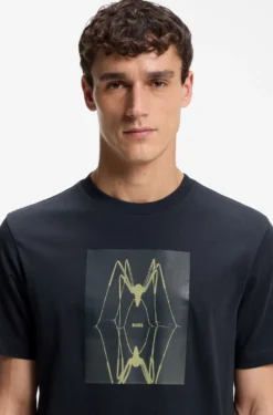 Cotton-jersey T-shirt with printed artwork