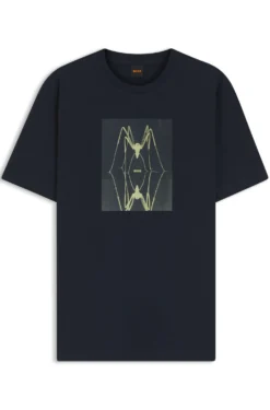 Cotton-jersey T-shirt with printed artwork