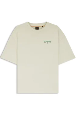 Cotton-jersey T-shirt with printed artwork