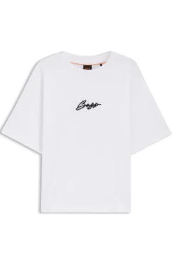 Cotton-jersey T-shirt with printed artwork