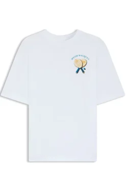Cotton-jersey T-shirt with rear printed artwork