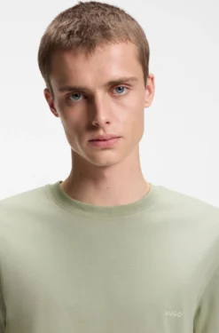 Cotton-jersey T-shirt with rear graphic