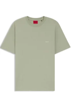 Cotton-jersey T-shirt with rear graphic