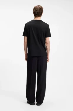 Cotton-jersey T-shirt with spaced-out logo