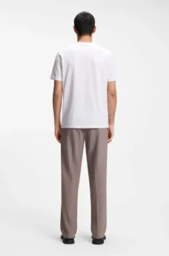 Cotton-jersey T-shirt with spaced-out logo