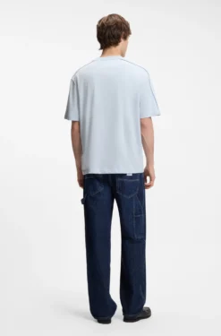Cotton-jersey T-shirt with workwear logo label