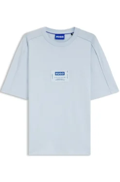 Cotton-jersey T-shirt with workwear logo label
