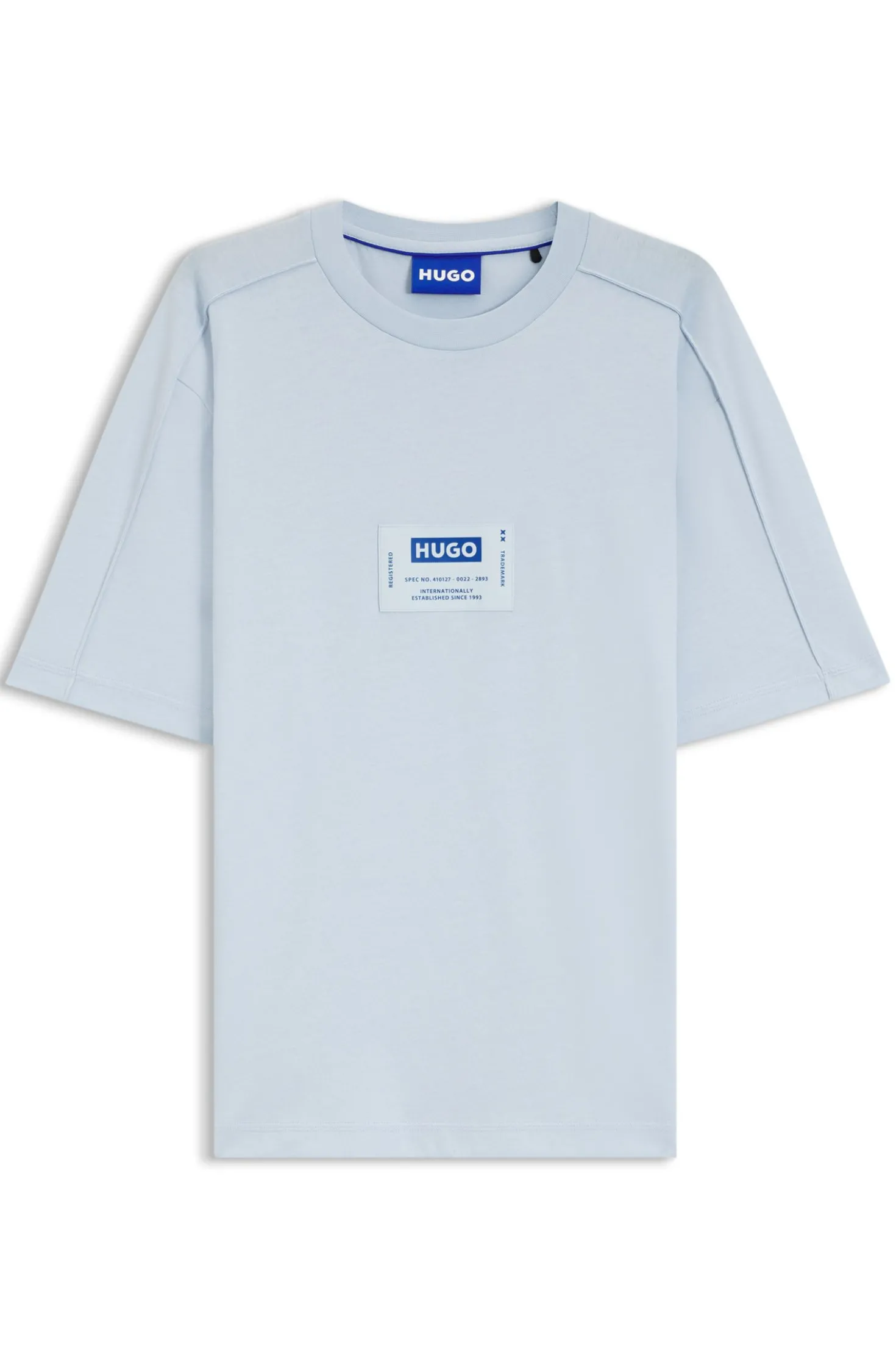 Cotton-jersey T-shirt with workwear logo label