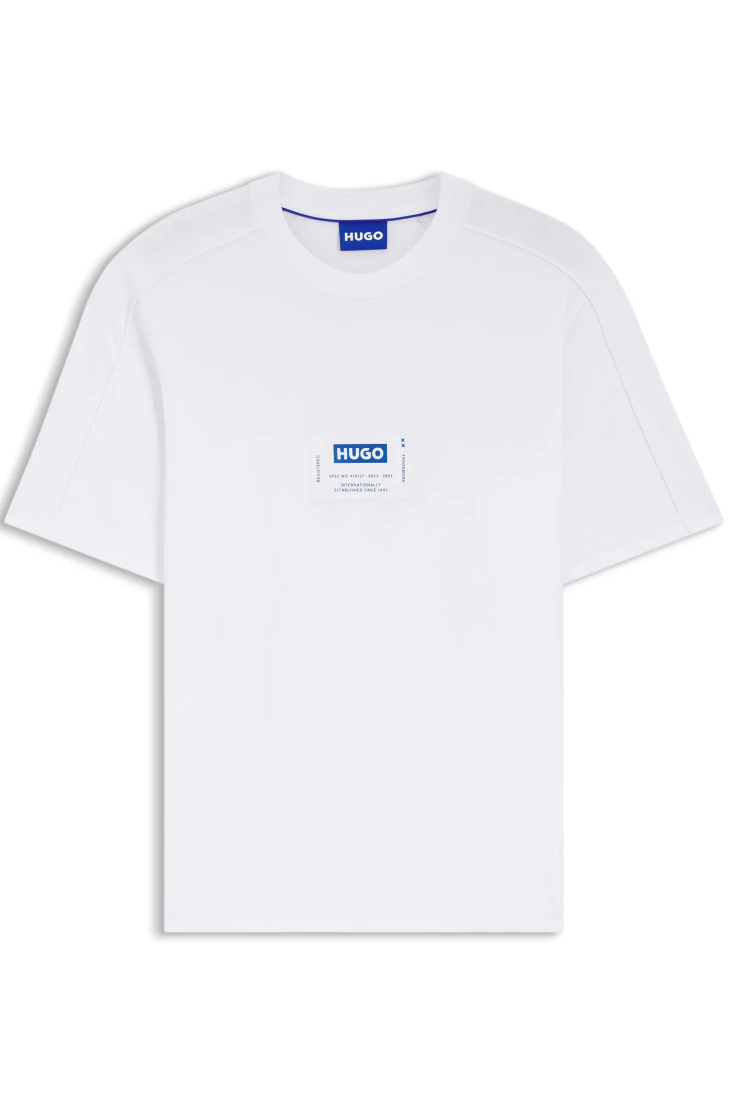 Cotton-jersey T-shirt with workwear logo label