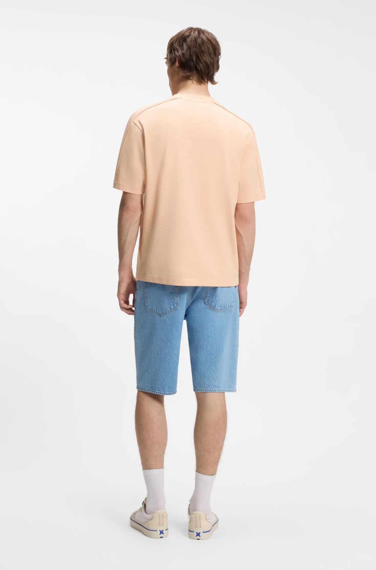 Cotton-jersey T-shirt with workwear logo label