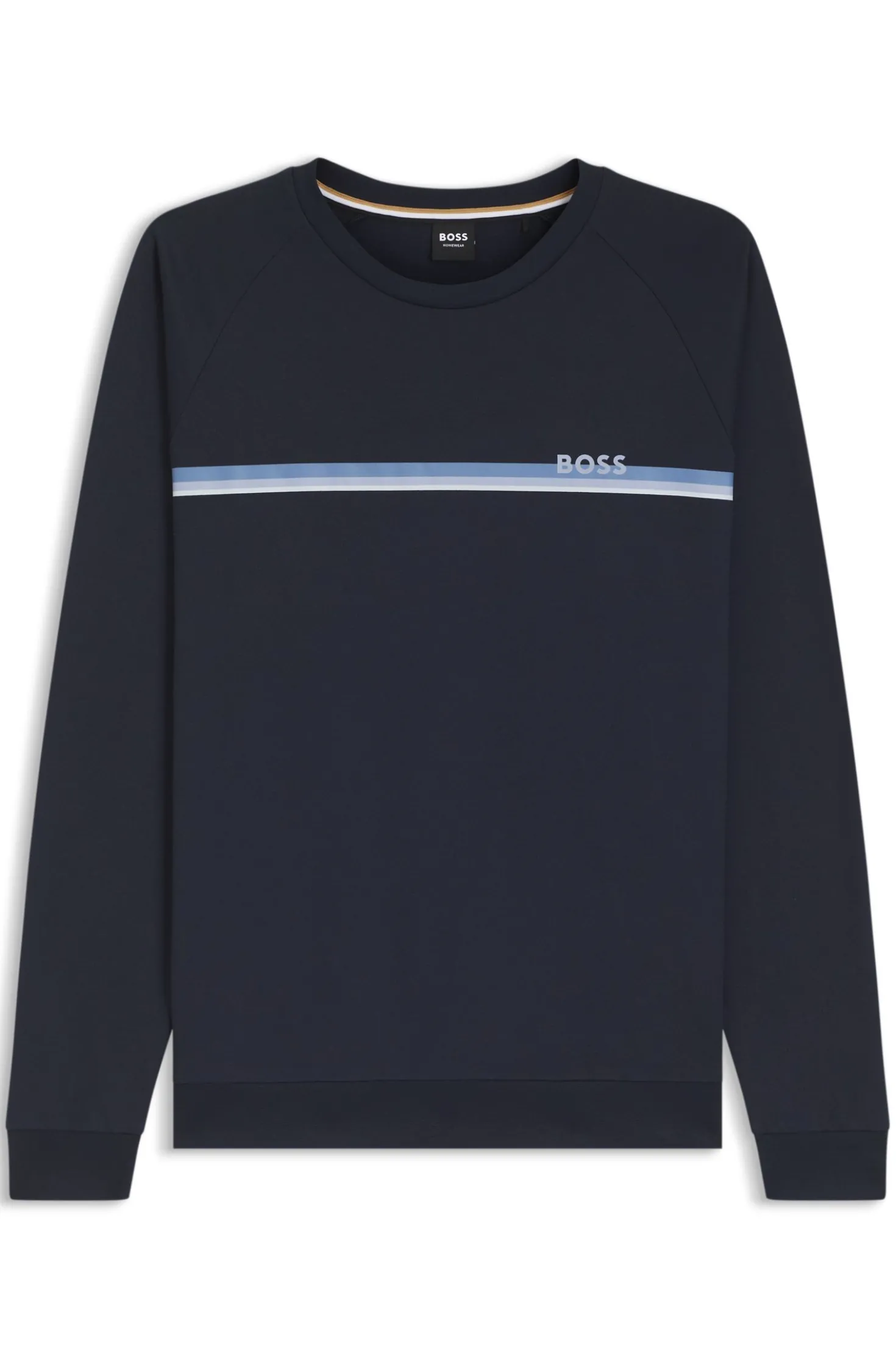 Cotton loungewear sweatshirt with chest branding