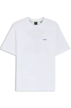Cotton-mesh T-shirt with embroidered artwork