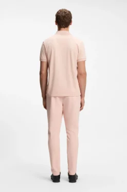 Cotton-piqué polo shirt with all-over print