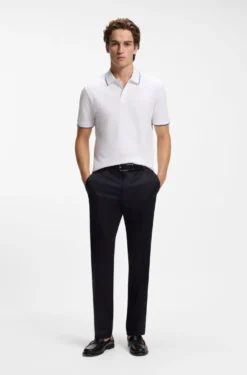 Cotton-piqué polo shirt with embroidered logo