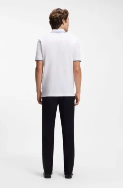 Cotton-piqué polo shirt with embroidered logo