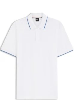 Cotton-piqué polo shirt with embroidered logo