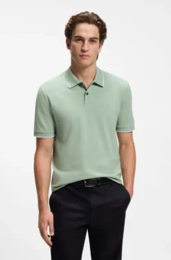 Cotton-piqué polo shirt with embroidered logo