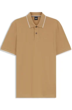 Cotton-piqué polo shirt with embroidered logo