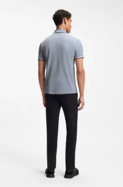 Cotton piqué polo shirt with logo details